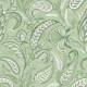 Welcoming paisley monochrome green