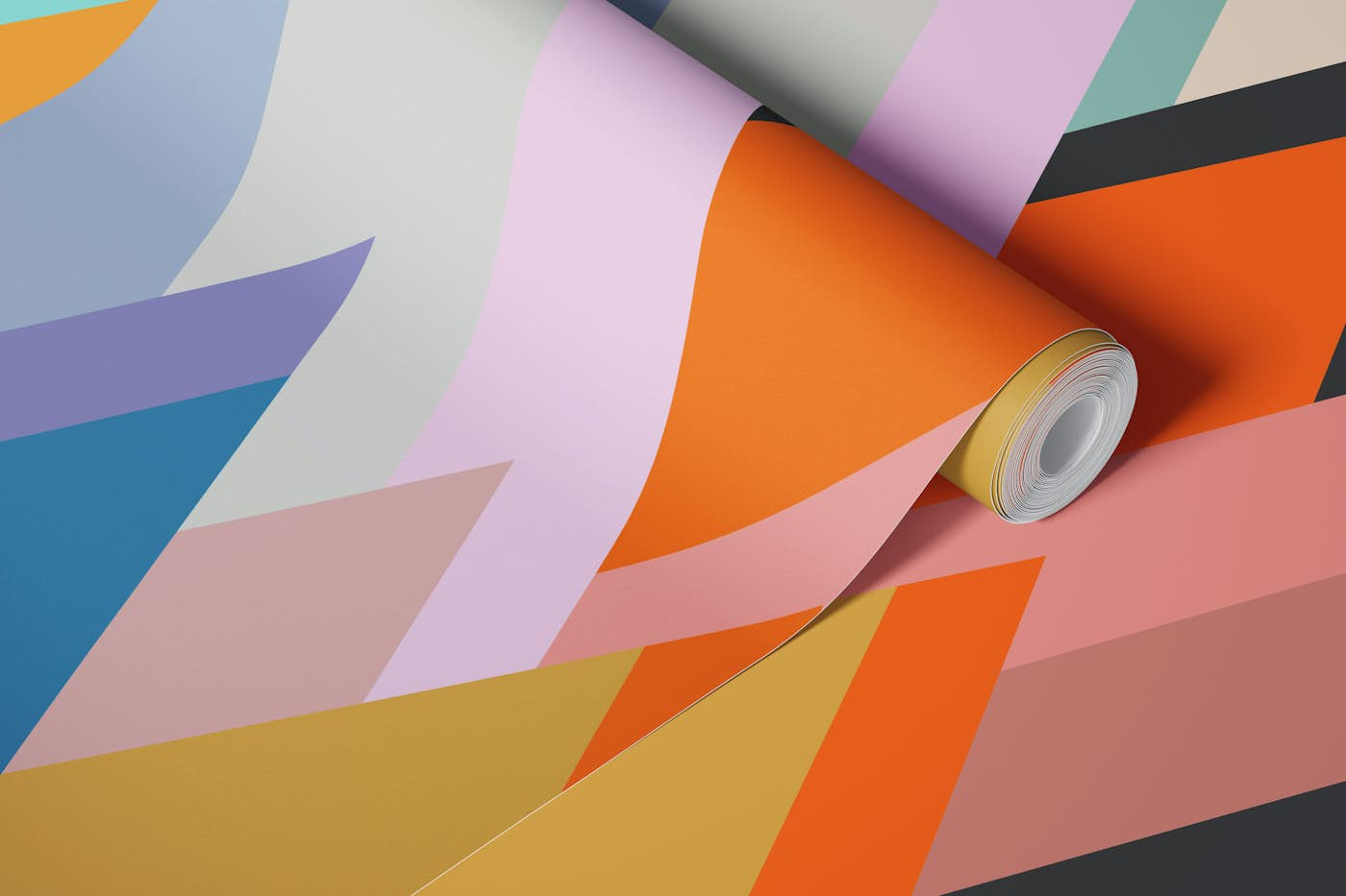 Geometric Colored Pencils 1 wallpaper roll