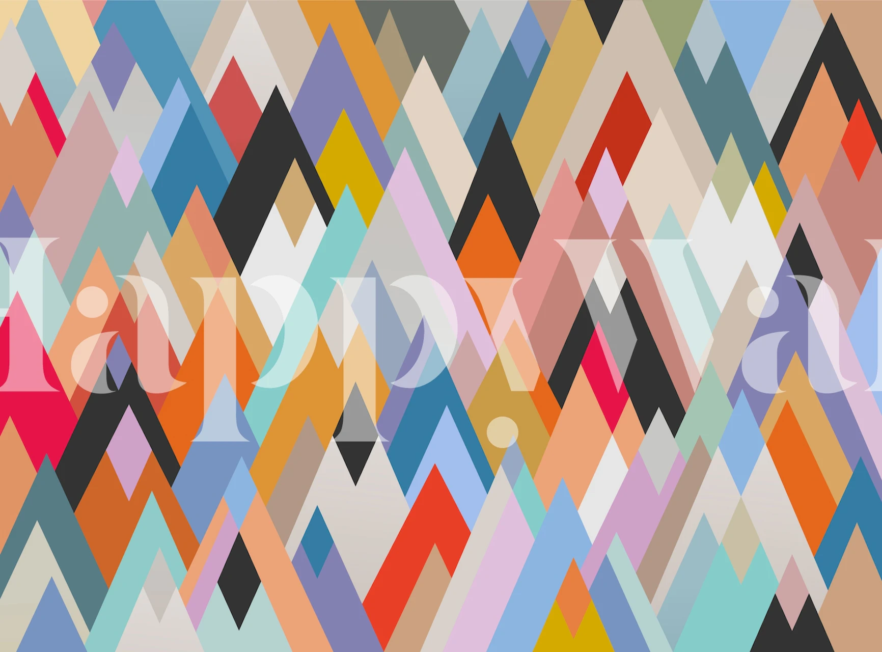 Colorful zigzag pattern in pastel and bold shades wallpaper