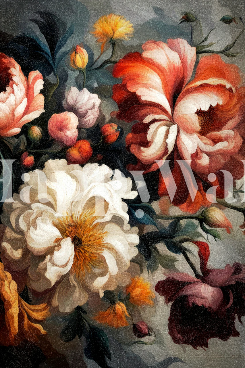 Moody Baroque Flowers tapet i ett rum