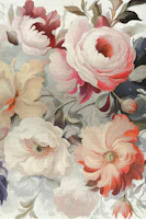 Moody Baroque Flowers Pastel wallpaper