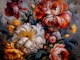 Moody Baroque Flowers on Canvas