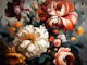 Moody Baroque Flowers Painting