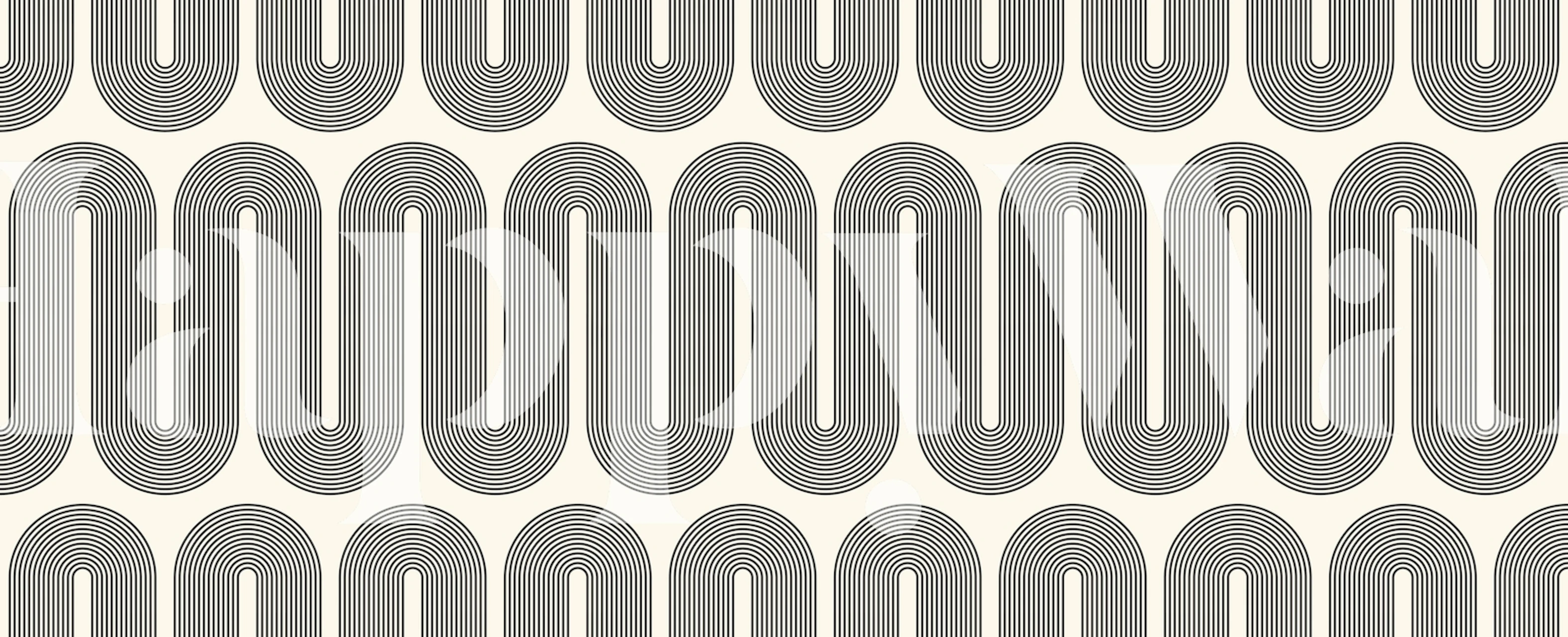 Lines and circles mønster tapet i et rom