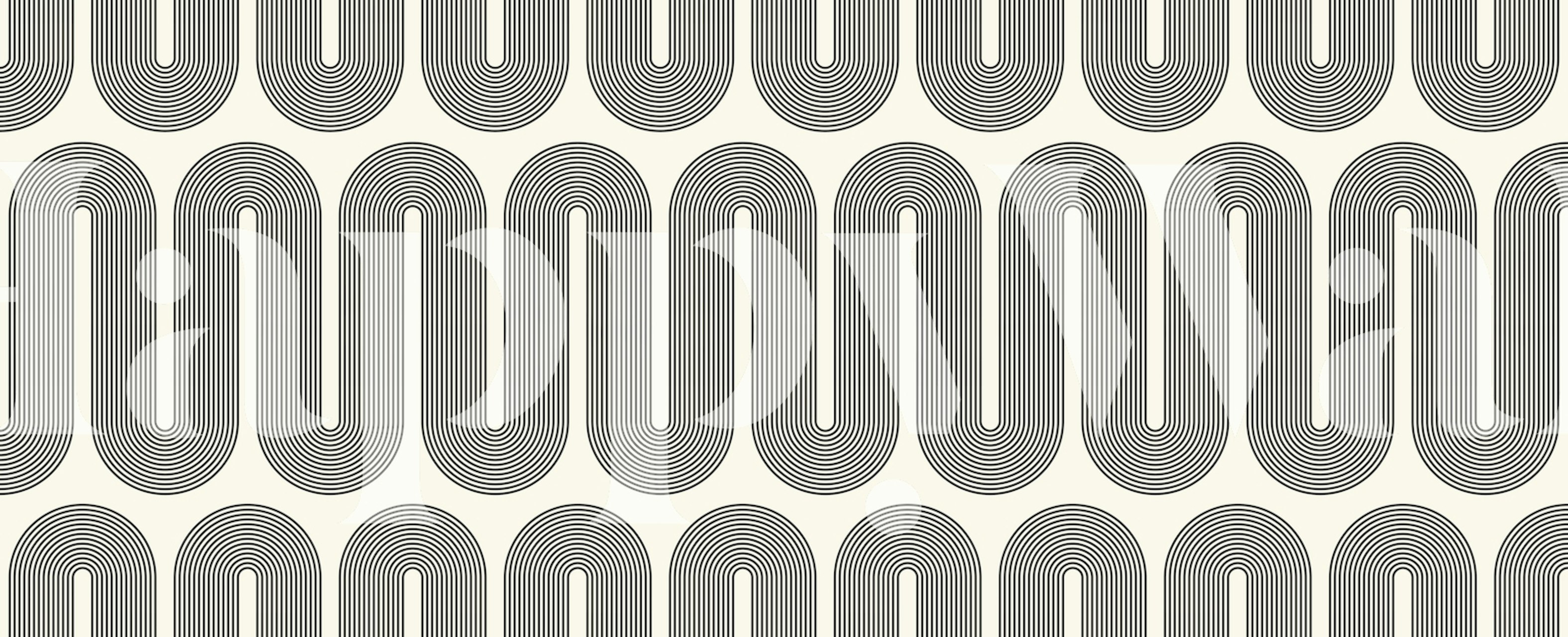 Tapeta s vzorem Lines and circles v místnosti