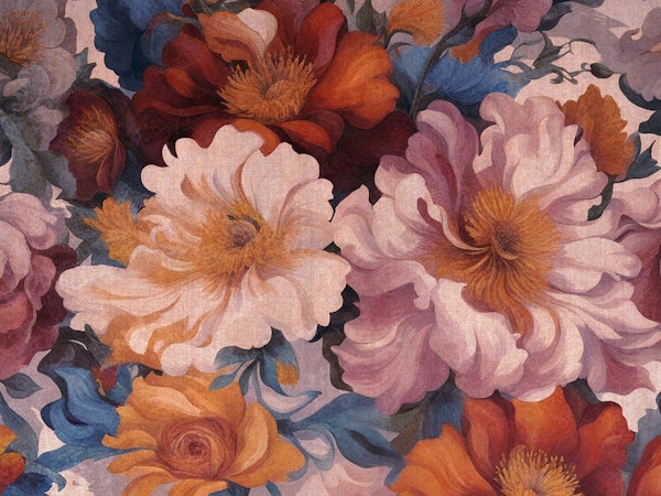 Muted Baroque Flowers