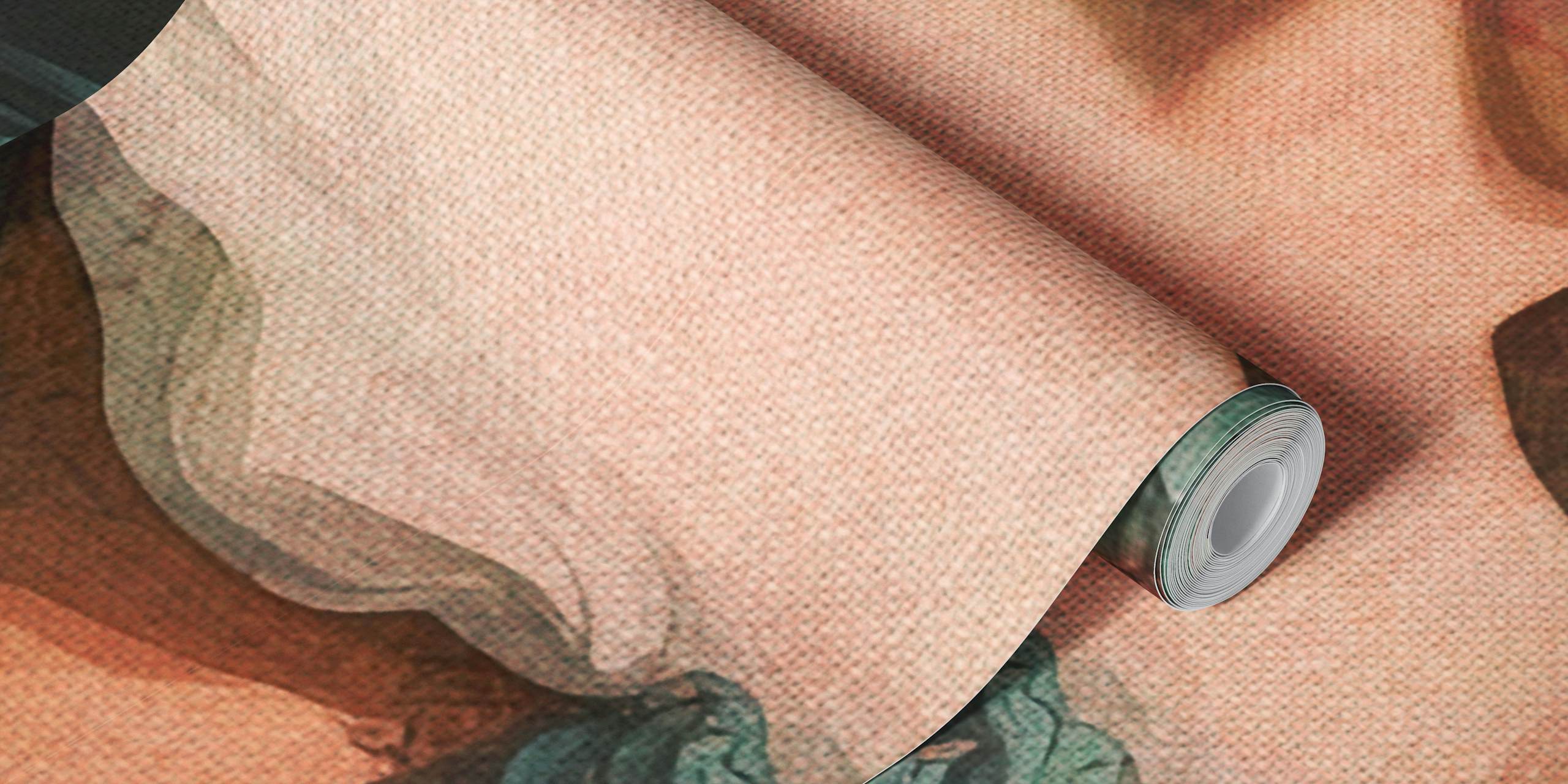 Classic floral print featuring pastel colors and a vintage style wallpaper