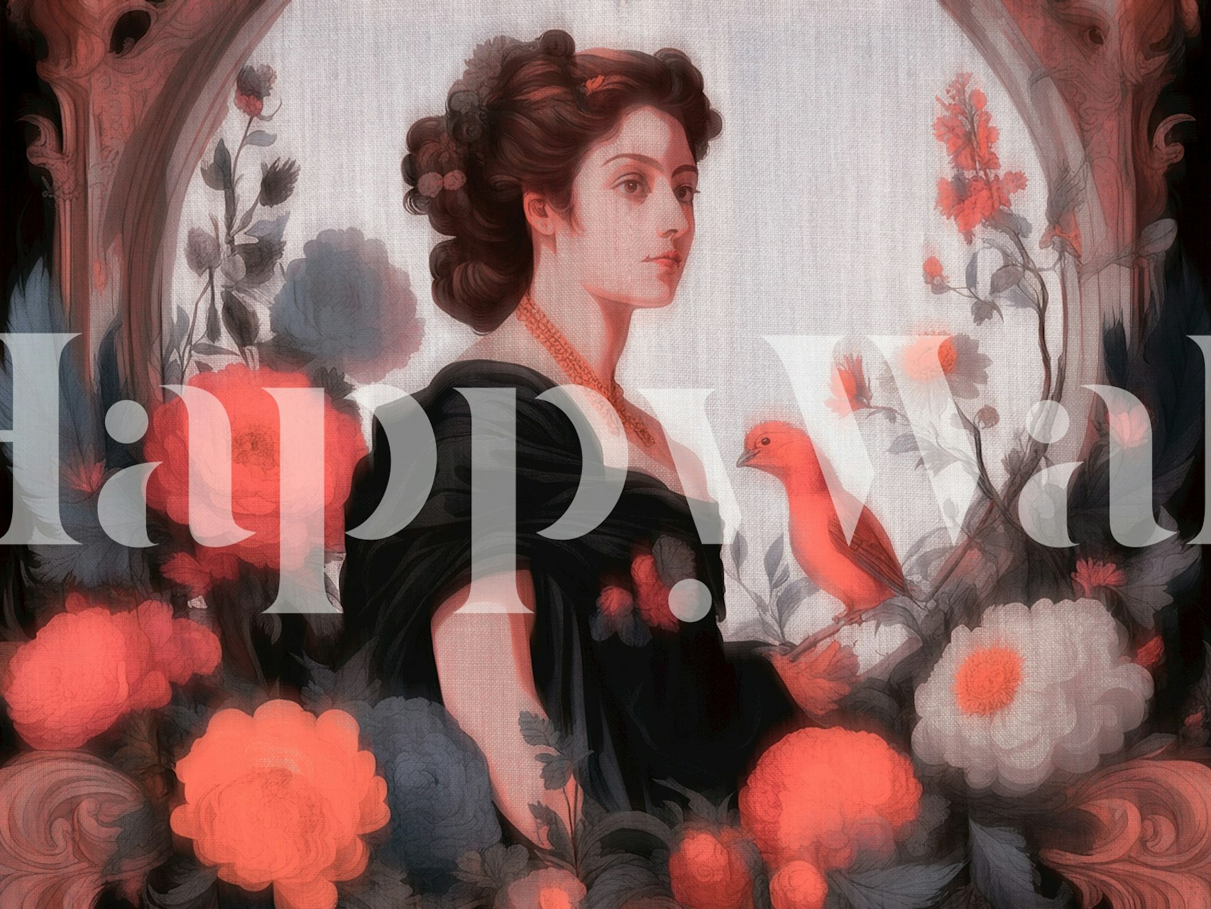 Madame Neon Baroque ταπετσαρία σε μια ρύθμιση δωματίου