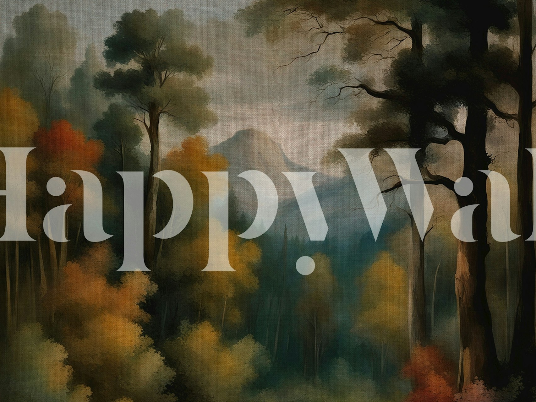 Antique Baroque Forest wallpaper in a room