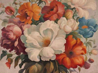 Moody Warm Baroque Flowers tapet