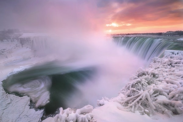 Niagara falls in winter