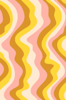 GOOD VIBRATIONS Mod Wavy Stripes Pink Yellow tapet