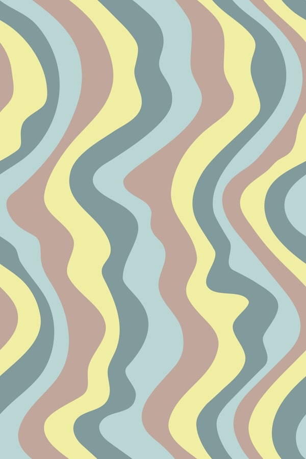 GOOD VIBRATIONS Mod Wavy Stripes Pine Mint