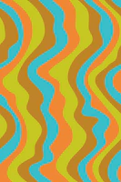 GOOD VIBRATIONS Mod Wavy Stripes Orange Lime tapet