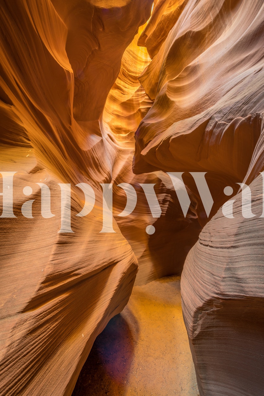 Canyon walls in warm golden tones, abstract textured wallpaper