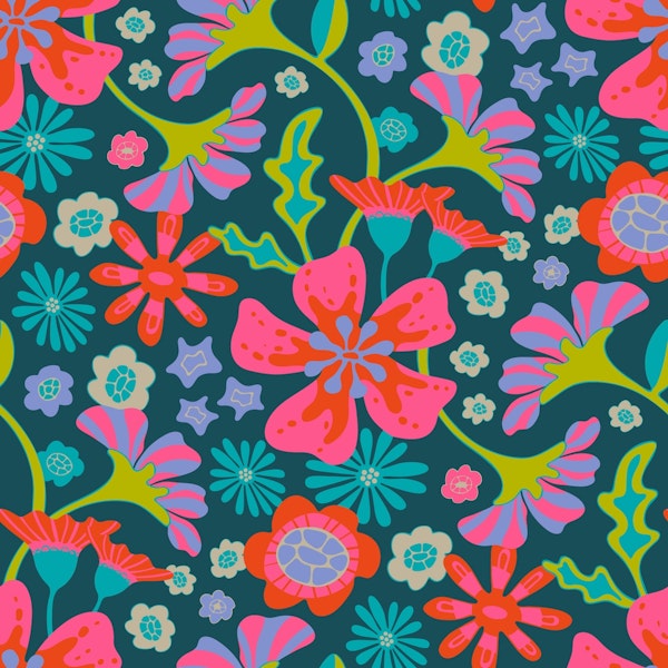 POP FLORAL Bright Multi-Colour Flowers