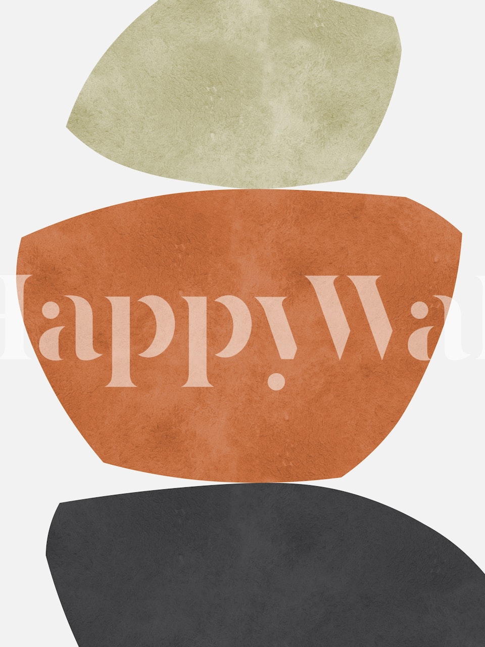 Fototapeta Abstraktní barevné skály s odstíny šalvěje zelené, terakoty a dřevěného uhlí