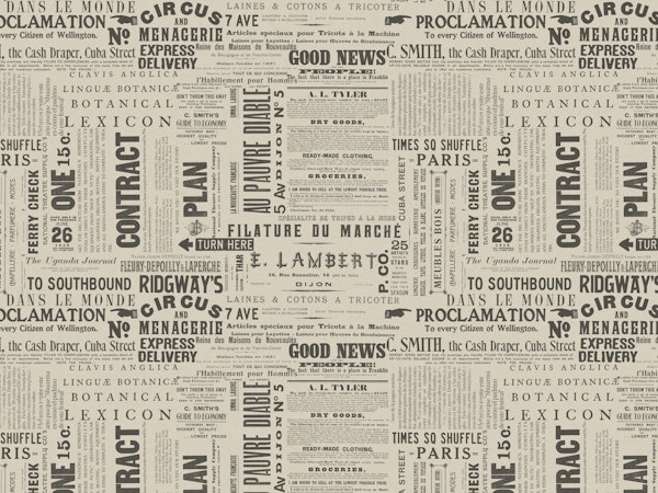 Old Print And News Typography Beige