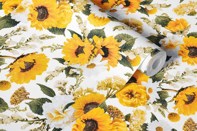 Serene Sunflower Lullabywallpaper roll