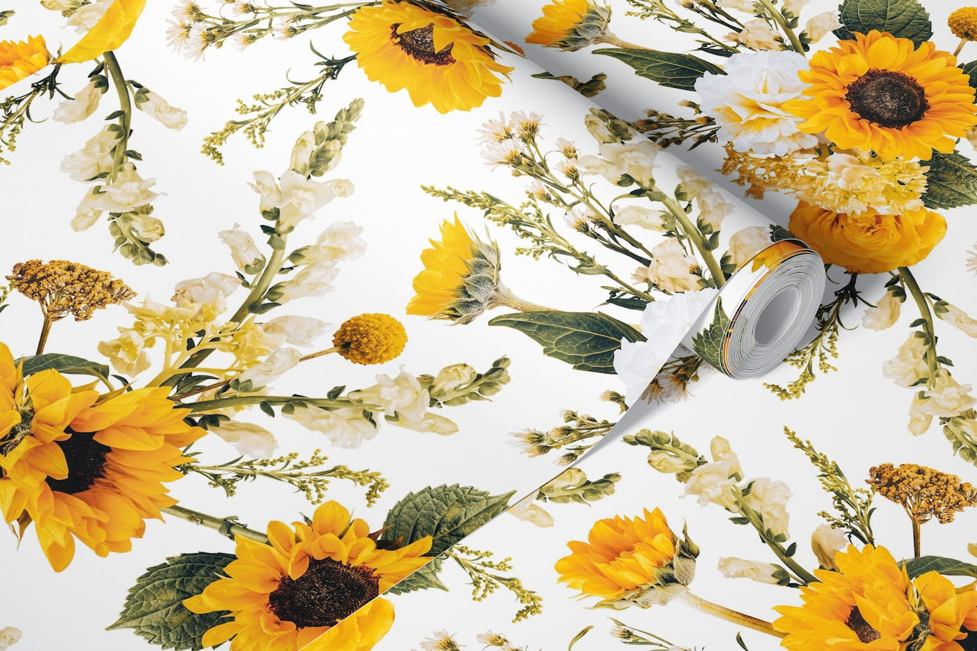 Whimsical Sunflower Ballet wallpaper roll