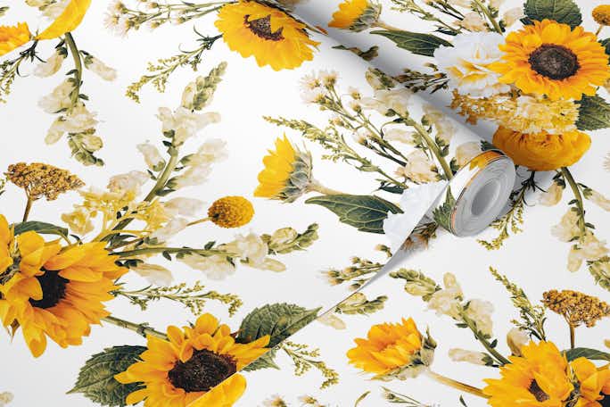 Whimsical Sunflower Balletwallpaper roll