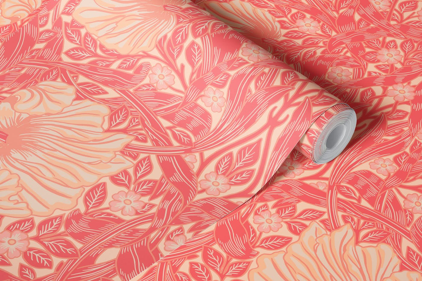 Peach Fuzz Pimpernel wallpaper roll