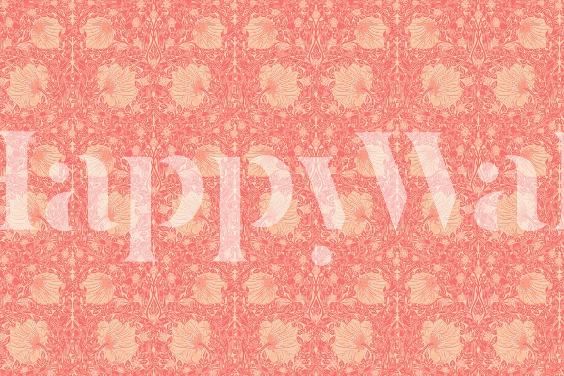 Papel pintado Peach Fuzz Pimpernel en una habitación