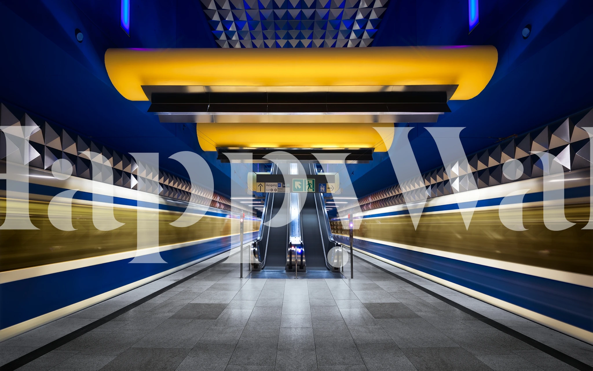 Munich Underground wallpaper in a modern room