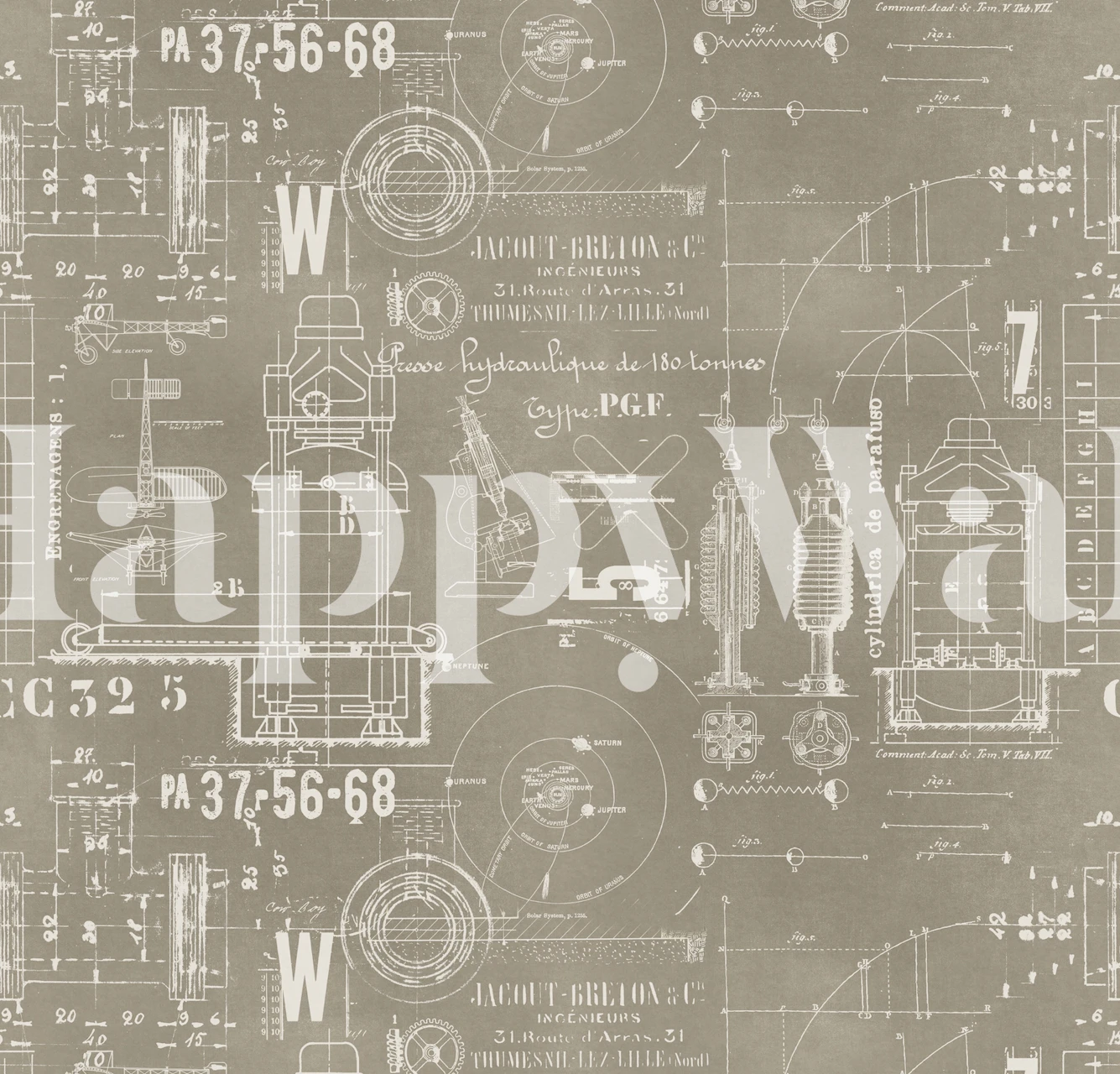 Historic Construction Technology tapetdesign