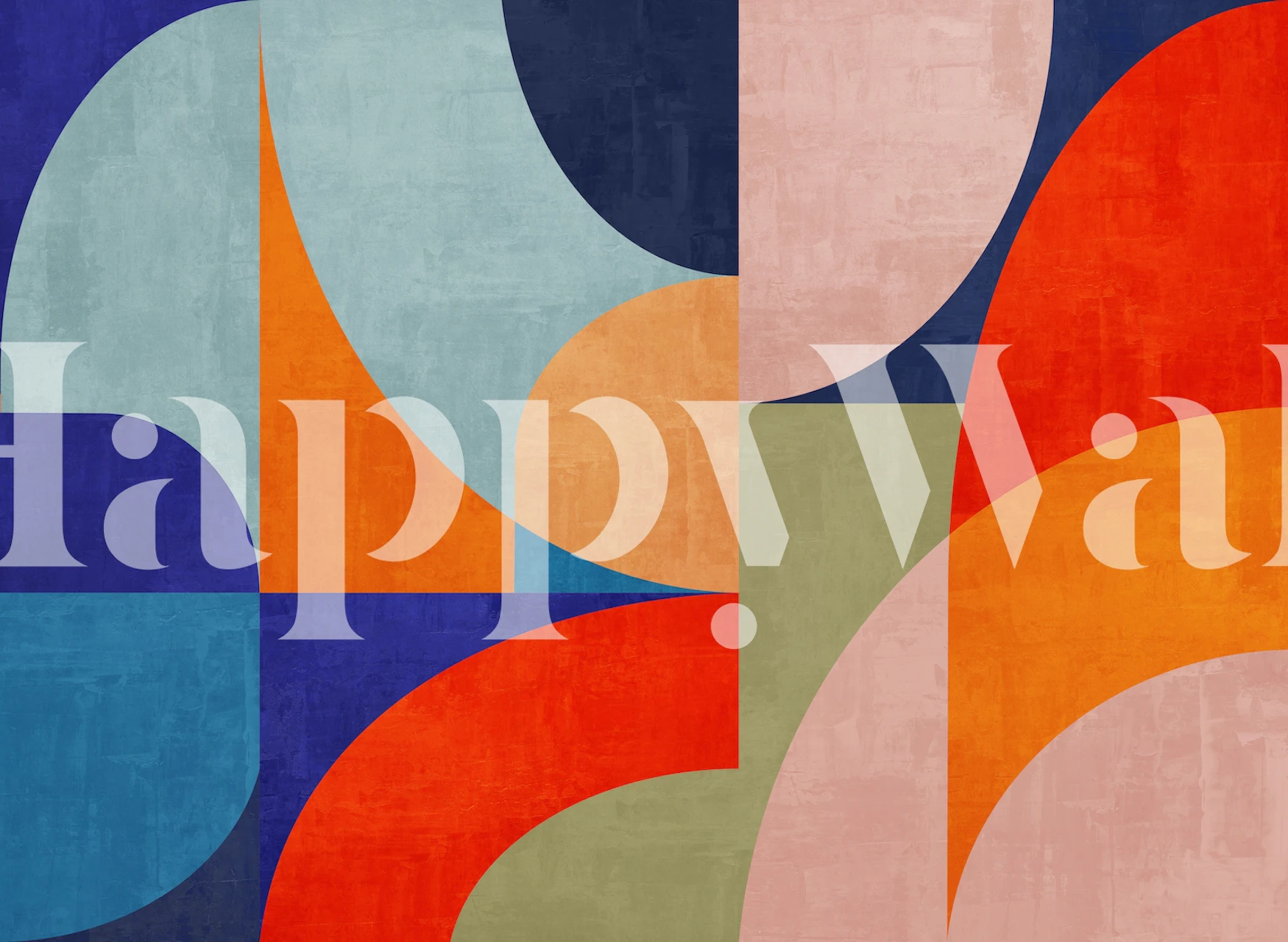 Semi Circles 16 wallpaper design in a room