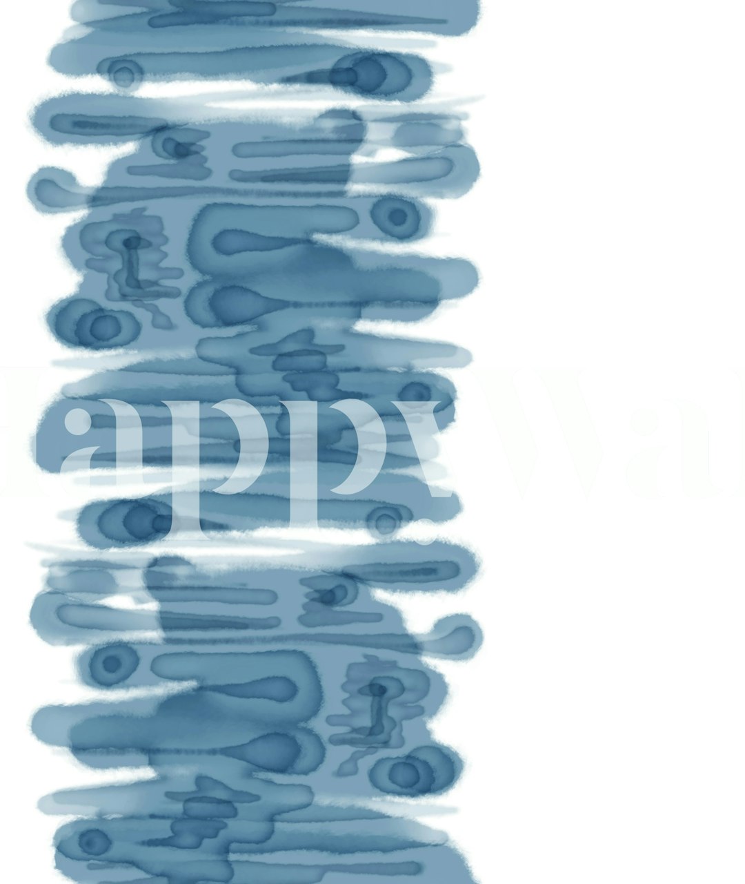 Abstract blue watercolor stripes wallpaper
