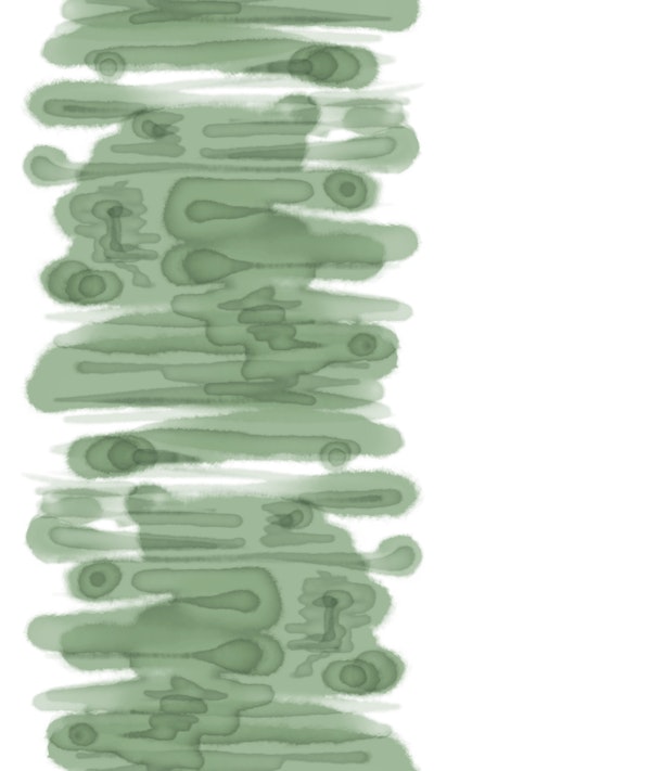 Moon path in sage green