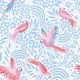 Parrot Fantasy - pink and blue