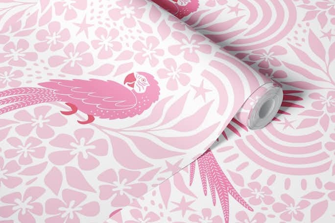 Pink Parrot Fantasywallpaper roll