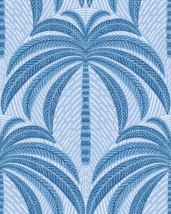 Palm Springs Palm Trees - blue