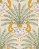 Sago Palm and Monkey - mustard tapete