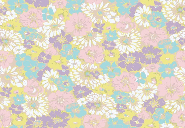 Deck Chair Retro Flower pastels