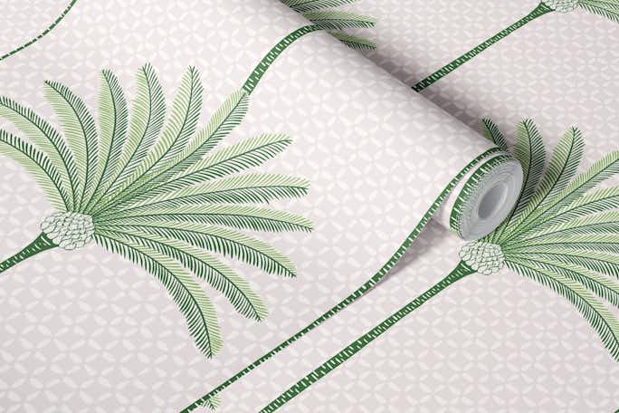 Palm Stripes - Greenwallpaper roll