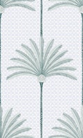 Palm Stripes - teal - large scale behang