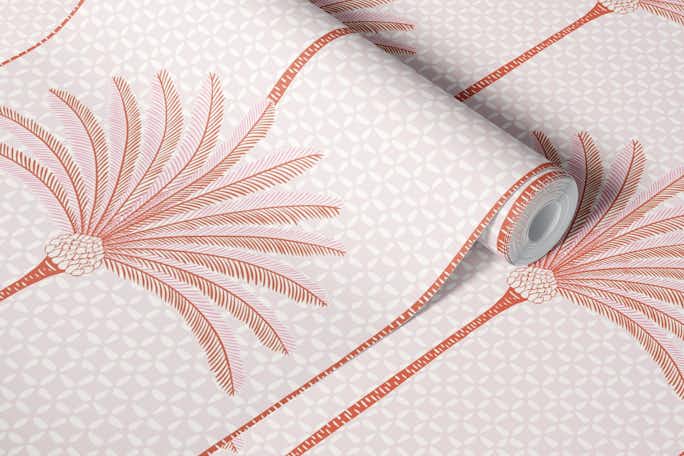Palm Stripes - pinkwallpaper roll