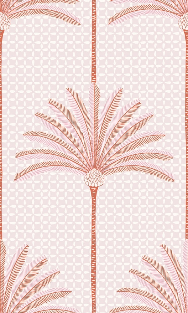 Palm Stripes - pink - large scale