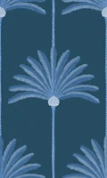 Palm Stripes - dark blue wallpaper