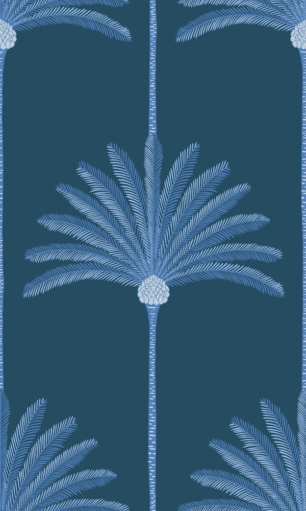 Palm Stripes - dark blue
