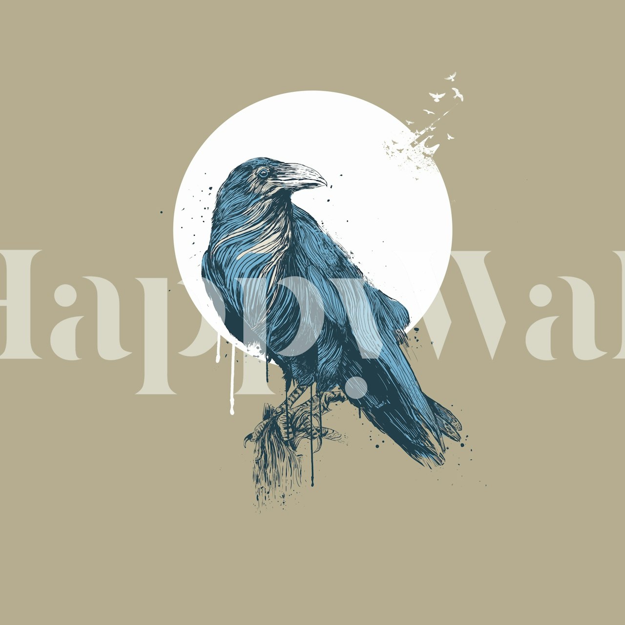 Blue Crow 2 wallpaper | Happywall