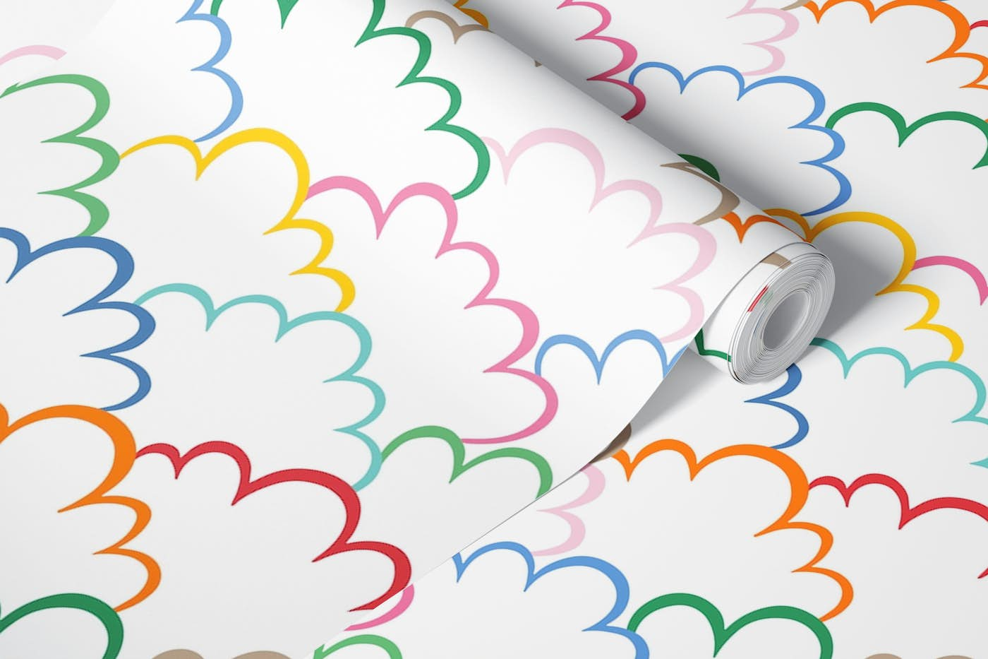 Colourful Clouds wallpaper roll