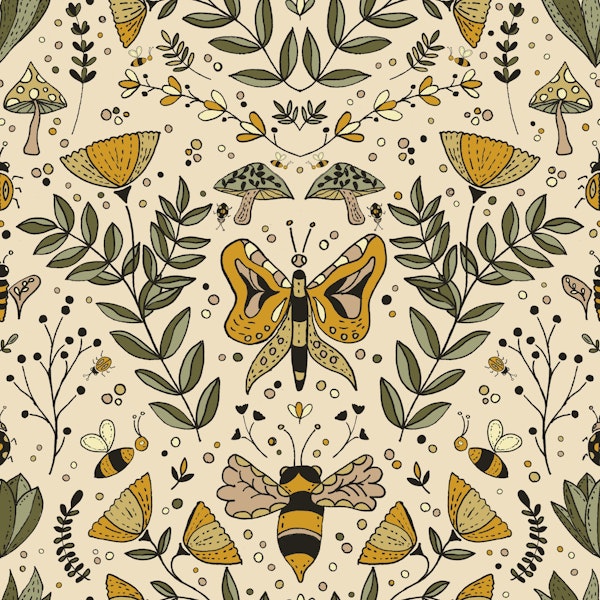 Bees Butterflies and Flowers