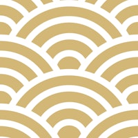 Seigaiha wave motif 2 Gold papiers peint