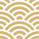 Seigaiha wave motif 2 Gold