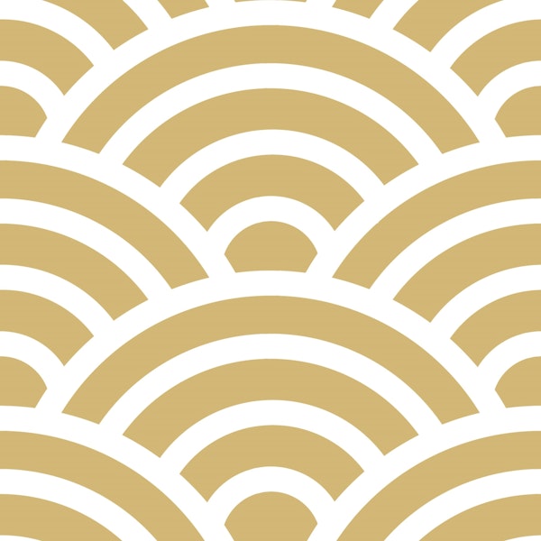 Seigaiha wave motif 2 Gold