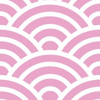 Seigaiha wave motif 3 Pink papiers peint